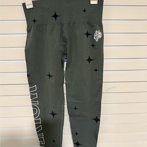 Darc Sport Dark Green Star Print Leggings